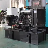 Radiator side of the open-frame 25 kW Yangdong generator set