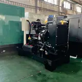 Open-frame 30 kW Cummins diesel generator set, angled view showing the radiator