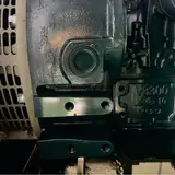 Kubota V3600 engine block coupled to the alternator on the 40 kW generator