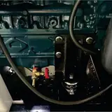 Kubota engine block with drain valve inside the 40 kW generator