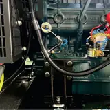 Kubota engine wiring harness and fuel system inside the 40 kW generator