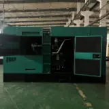 50 kW Cummins LPG generator enclosure with the service doors open